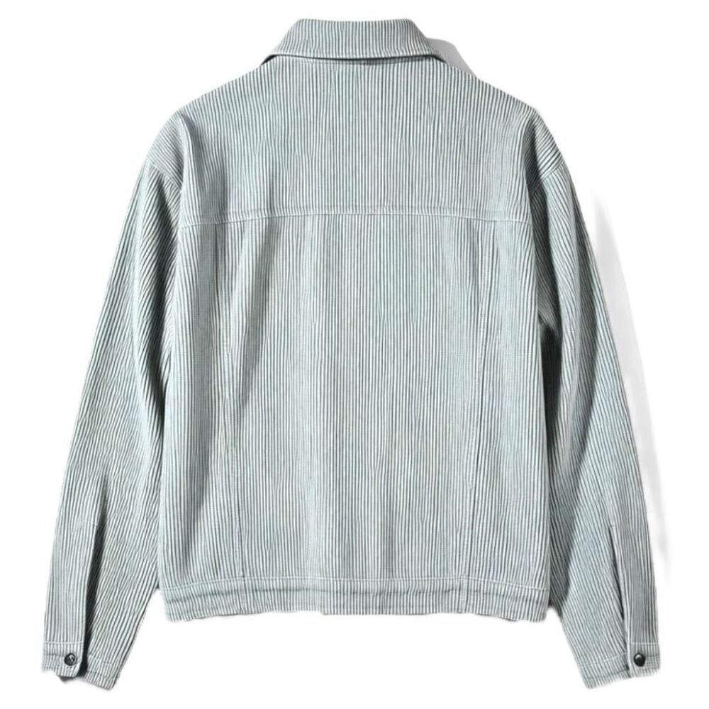 POL Sage Corduroy Shacket Layering Jacket Raw Hem Button Down Green Large NEW - Picture 7 of 9